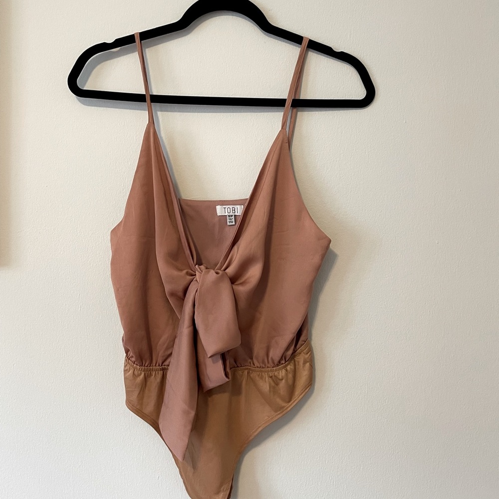 Bow Tan Bodysuit